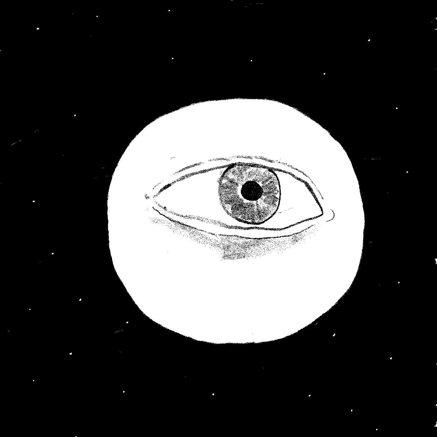 The Eye in the night sky, as described in the story.